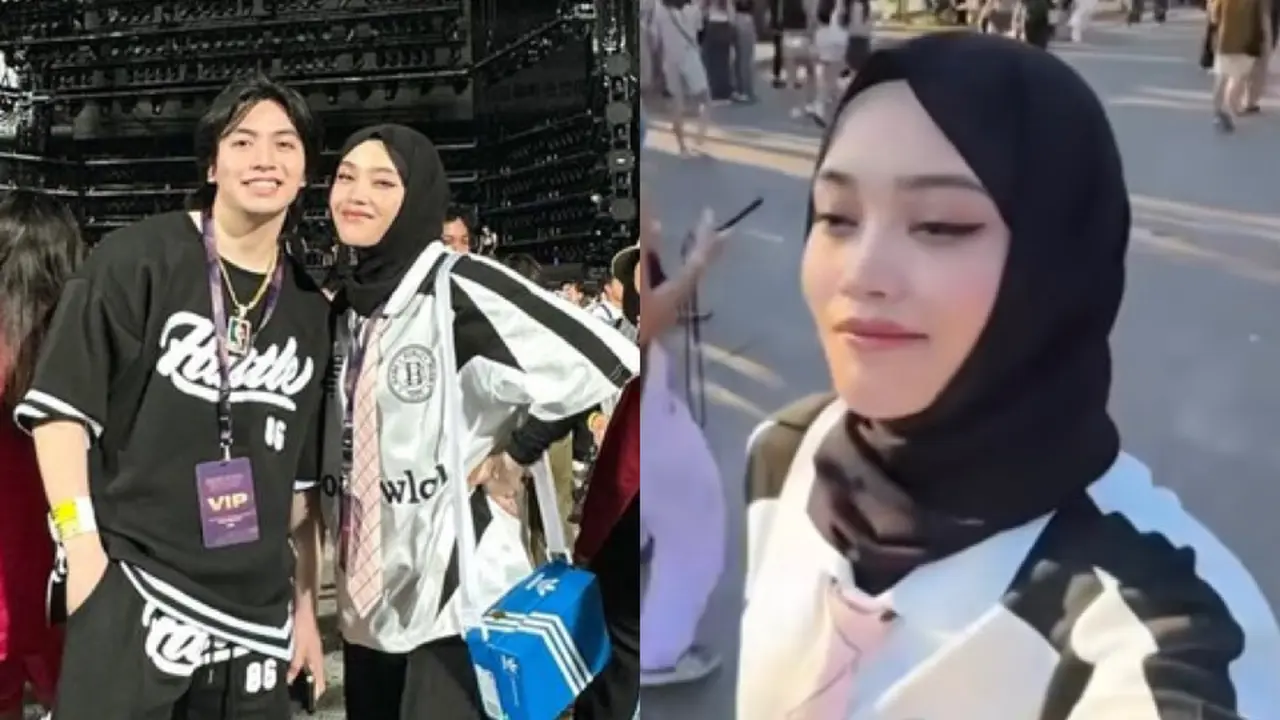 Gaya Putri Delina Nonton Konser Bruno Mars