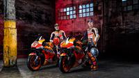 Repsol Honda resmi meluncurkan tunggangan yang akan digunakan Marc Marquez dan Pol Espargaro di MotoGP 2021. (dok. Repsol Honda)