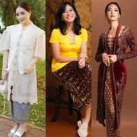 Lihat di sini beberapa ide outfit kebaya berwarna terang dari artis.