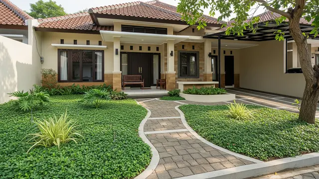 Ide Halaman Depan Rumah yang Mudah Dirawat oleh Lansia/Gemini AI
