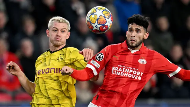 Foto: Duel Sama Kuat PSV Vs Borussia Dortmund di Liga Champions, Berakhir Imbang 1-1