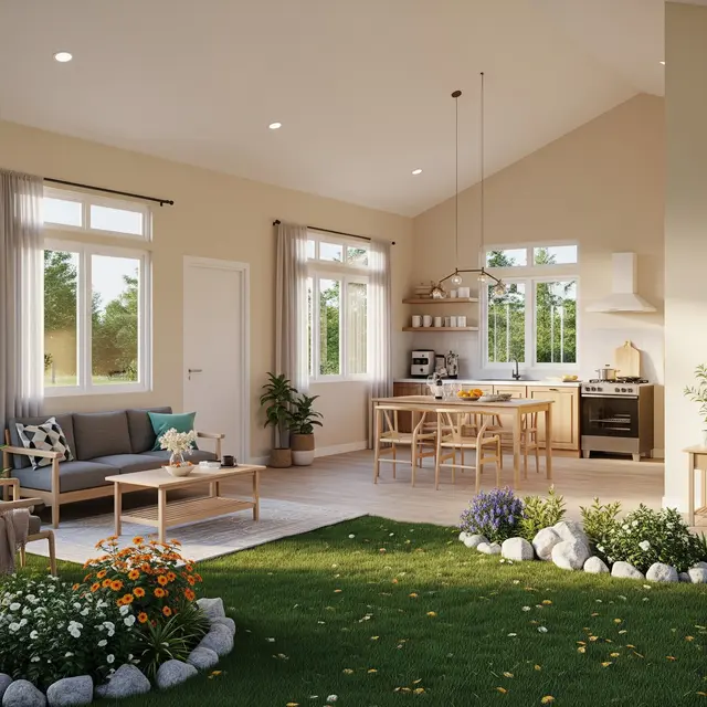 Desain Rumah Tipe 36 di Desa yang Nyaman untuk Pasangan Baru dengan Budget Terbatas (Image by Gemini AI)