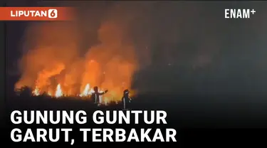 TIGA BLOK GUNUNG GUNTUR TERBAKAR, PETUGAS GABUNGAN SIAGA PADAMKAN API