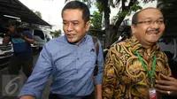 Bupati Nganjuk, Taufiqurrahman usai menjalani pemeriksaan di KPK, Jakarta, Selasa (24/1). Taufiqurrahman mengaku diperiksa KPK selama 5 jam. (Liputan6.com/Helmi Afandi)