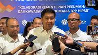 Menteri Perumahan dan Kawasan Permukiman (PKP) Maruarar Sirait dalam acara Sosialisasi Kredit Program Perumahan bersama Himpunan Pengusaha Muda Indonesia (HIPMI) di Jakarta, Minggu (7/9/2025). (Liputan6.com/Tira)