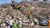 Kondisi sampah yang berada di UPT TPA Cipayung, Depok. (Liputan6.com/Dicky Agung Prihanto)
