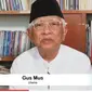 Gus Mus yang juga pengasuh Pondok Pesantren Raudlatut Thalibin, Leteh, Rembang dan menjadi Rais Syuriah PBNU. (Liputan6.com/Muhammad Radityo Priyasmoro)