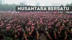 Pelaksana Tugas (Plt) Gubernur DKI Jakarta, Sumarsono berorasi di Apel Nusantara Bersatu