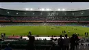 Suasana latihan timnas Spanyol di stadion Benito Villamarin di Sevilla (14/10). Spanyol akan bertanding melawan Inggris  dalam laga lanjutan Liga A Grup 4 UEFA Nations League 2018. (AFP Photo/Cristina Quicler)