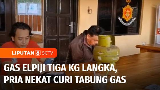 VIDEO: Gas Elpiji 3 Kg Langka, Seorang Pria di Nganjuk Nekat Curi Tabung Gas Temannya