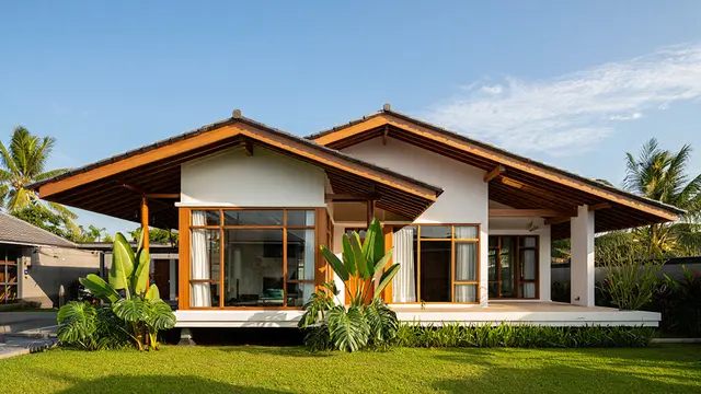 Contoh Rumah 1 Lantai Sejuk dengan Ventilasi Besar (AI)