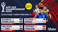 Link Live Streaming Piala AFF U-23 2022 di Vidio, 21-22 Februari 2022. (Sumber : dok. vidio.com)