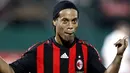 AC Milan's forward Ronaldinho after scoring a goal against SV Hamburg during Dubai Challenge Cup between AC Milan and SV Hamburg in Dubai, on January 06, 2009. AFP PHOTO/KARIM SAHIB