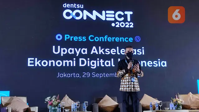 <p>Prakash Kamdar, CEO Dentsu Indonesia dan Singapura membuka Dentsu Connect 2022. (Liputan6.com/ Giovani Dio Prasasti).</p>