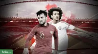 Duel Pemain Kualifikasi Piala Dunia 2022: UEA vs Indonesia, Omar Abdulrahman dan Stefano Lilipaly. (Bola.com/Dody Iryawan)