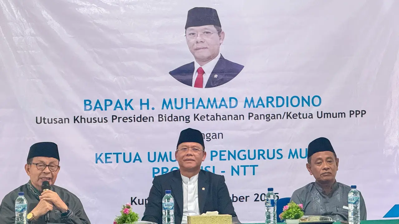 Ketua Umum Partai Persatuan Pembangunan (PPP) Muhamad Mardiono mengunjungi Majelis Ulama Indonesia (MUI) Nusa Tenggara Timur (Istimewa)