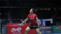 Aksi Gregoria Mariska Tunjung di Singapore Open 2022 (dok: PBSI)