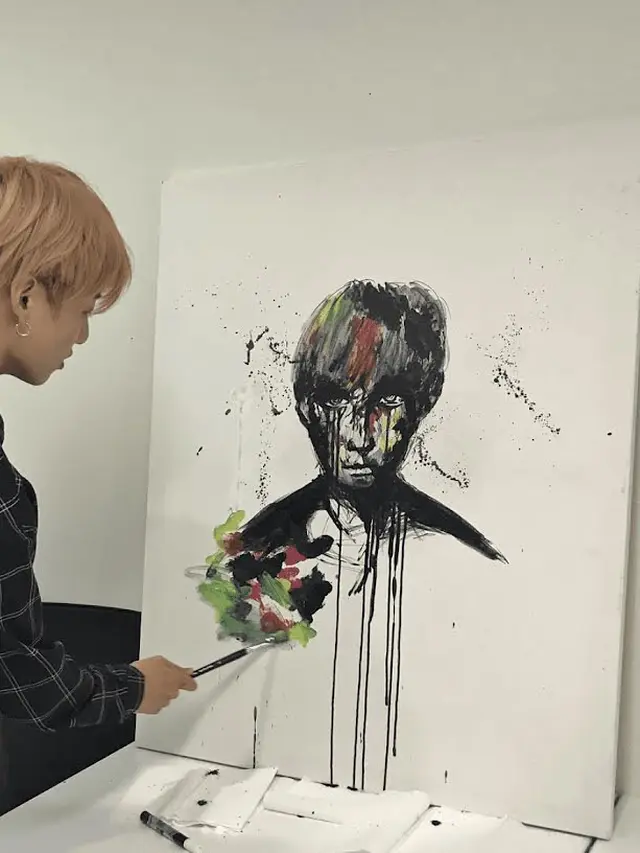 Lukisan Wajah Suga BTS oleh Jungkook