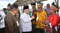 Wakil Presiden (Wapres) Ma’ruf Amin meluncurkan Rencana Induk Percepatan Pembangunan Papua (RIPPP) dan Sistem Informasi Percepatan Pembangunan Papua (SIPPP) di Sorong, Papua Barat Daya, Jumat (7/6/2024). (Foto: Setwapres).