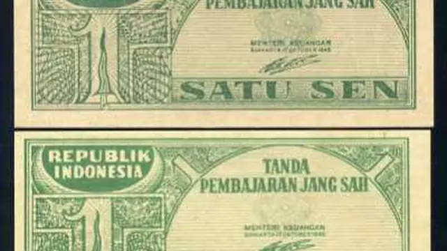Penampakan Beberapa Pecahan Uang Pertama RI