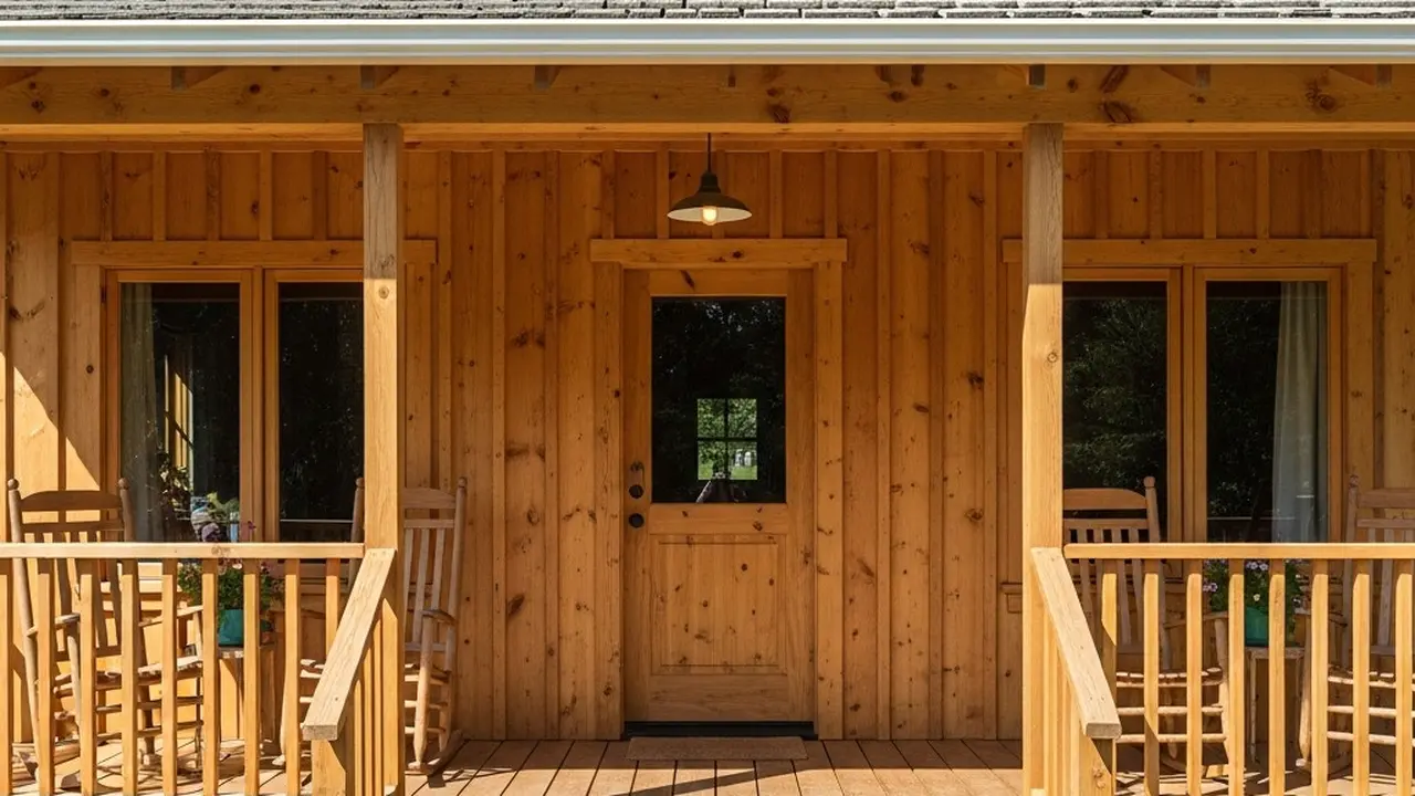 Model Rumah Kayu dengan Serambi Depan (Image by Gemini AI)