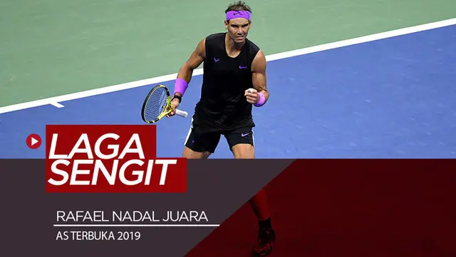 Berita video Rafael Nadal menjuarai AS Terbuka 2019 (US Open 2019) setelah mengalahkan Daniil Medvedev dalam laga sengit final yang berlangsung hampir 5 jam, Minggu (8/9/2019).