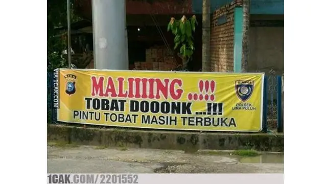 6 Tulisan Dilarang Maling Ini Nyelenehnya Bikin Tepuk Jidat