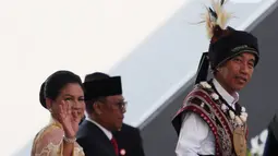 Menurut jadwal, Jokowi akan menyampaikan pidato kenegaraan dalam rangka HUT ke-78 RI pada pukul 10.16 WIB. (Liputan6.com/Johan Tallo)