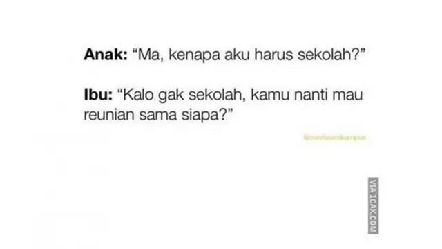 Obrolan Kocak Emak-Emak Suruh Anaknya Sekolah, Alasannya Absurd Banget
