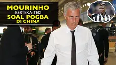 Jose Mourinho berteka-teki pada media soal kepastian kepindahan Paul Pogba ke Manchester United dalam jumpa pers jelang Turnamen ICC di China (22/7/2016).