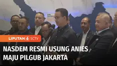 Partai Nasdem resmi mengusung Anies Baswedan sebagai bakal Calon Gubernur Jakarta mendatang. Nasdem menyatakan dukungan kepada Anies tanpa syarat.