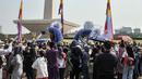 Tema Lebaran Betawi 2023 yakni "Betawi Kompak, Jakarta Sukses, Indonesia Maju". (merdeka.com/Iqbal S. Nugroho)