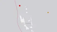 Lokasi gempa Vanuatu. (USGS)