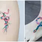 Potret Tato Bentuk Ular Warna-Warni. (Sumber: Boredpanda)