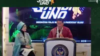 Menparekraf Sandiaga Uno dan Nia Niscaya dalam The Weekly Brief with Sandi Uno, Senin, 7 Oktober 2024. (Liputan6.com/Henry)