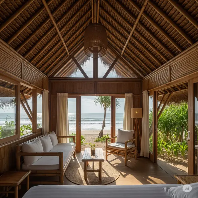 Rumah Sederhana dari Bambu. Foto: Gemini