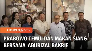 Di sela-sela agenda kampanye, Calon Presiden nomor urut 2, Prabowo Subianto bertemu tokoh senior Partai Golkar, Aburizal Bakrie.