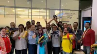 Sebanyak 40 travel agent asal India mengikuti famtrip ke Batam, Kepulauan Riau. Mereka tiba di Arrival Hall Harbourbay International Ferry Terminal, Sabtu (8/6).