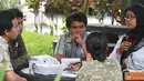 Citizen6, Yogyakarta: Peserta berdiskusi untuk topik citizen jurnalism sambil makan siang. (Pengirim: Ady Permadi)
