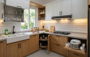 7 Model Kitchen Set dengan Rak Piring Tarik dan Tempat Rice Cooker, Dapur Lebih Terorganisir
