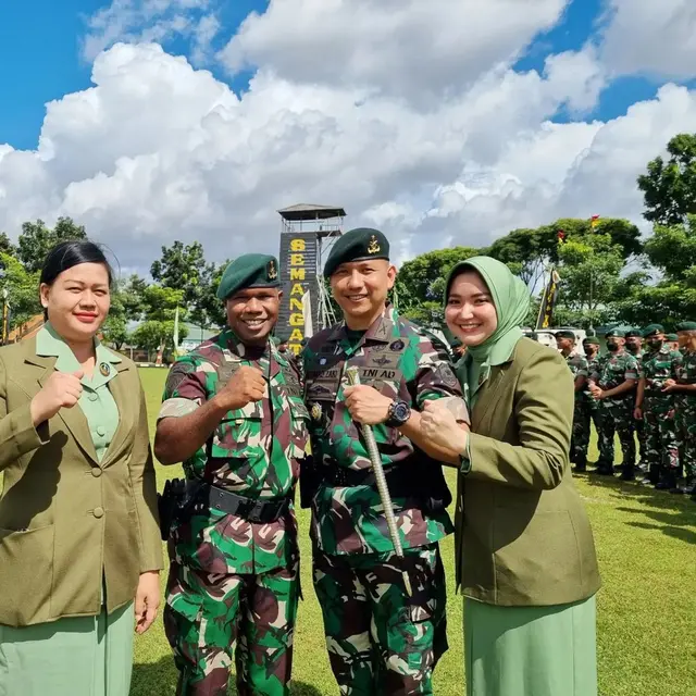 6 Potret Terbaru Winda Khair Jadi Ibu Persit, Temani Kegiatan Suami