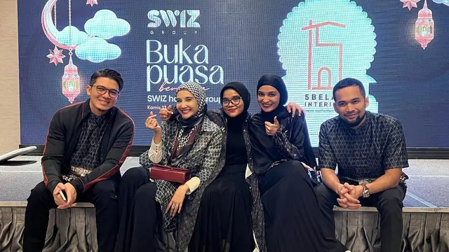 7 Momen Zaskia dan Shireen Sungkar Buka Bersama dengan Karyawan, Kompak Banget