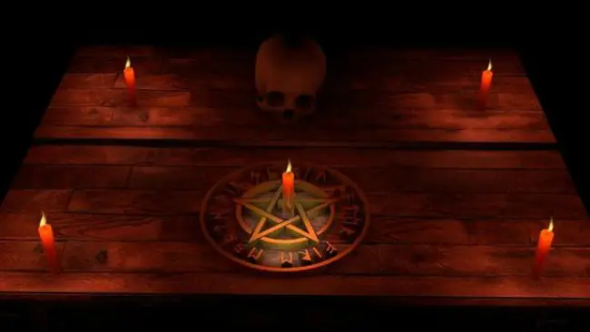 	Grand Grimoire disebut-sebut sebagai buku sihir yang didgaya. Ilustrasi ritual Pentagram untuk pemanggilan iblis. (Sumber Pixabay)