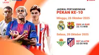 Simak Jadwal LaLiga 2025/26: Pekan Ke-10 Live Streaming Eksklusif di Vidio