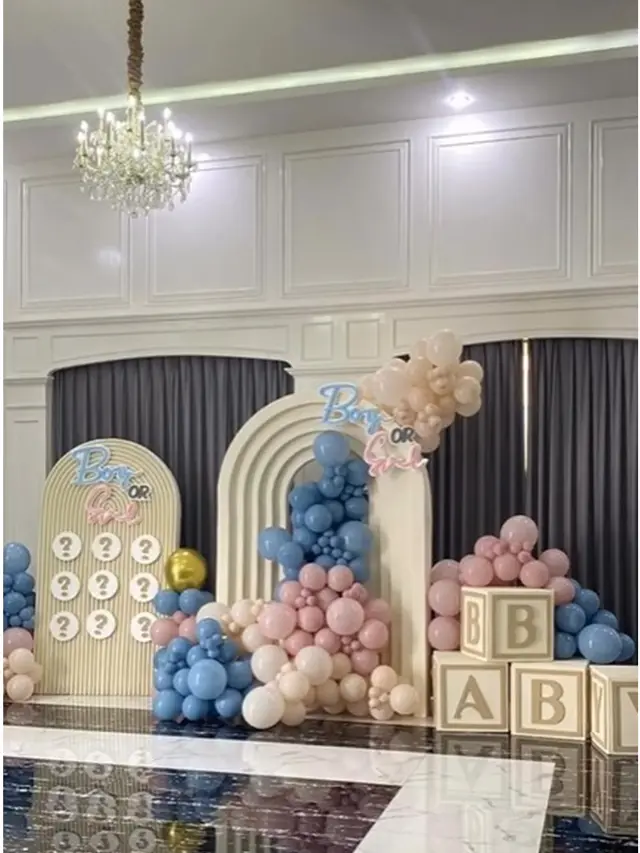 6 Potret Dekorasi Gender Reveal Kehamilan Ketiga Kartika Putri, Ada Media Lukis
