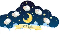 Ilustrasi ucapan selamat malam, selamat tidur. (Image by brgfx on Freepik)