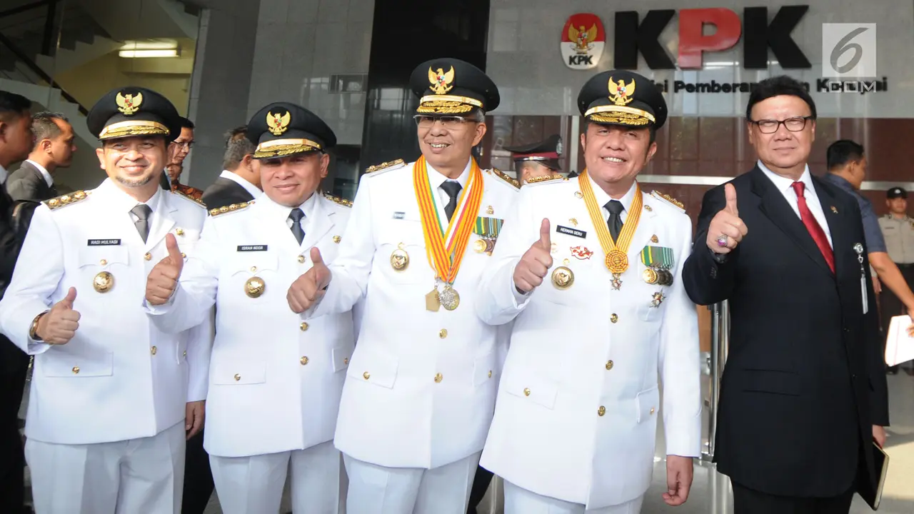 Gubernur dan Wagub Terpilih Sumsel Serta Kaltim Sambangi KPK