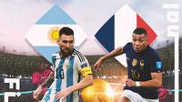 Piala Dunia - Argentina Vs Prancis - Lionel Messi Vs Kylian Mbappe (Bola.com/Adreanus Titus)
