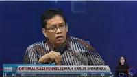 Ketua Satuan Tugas Kasus Tumpahan Minyak Montara Purbaya Yudhi Sadewa saat diskusi Optimalisasi Penyelesaian Kasus Montara, Jumat (1/4/2022).