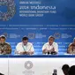 Ketua Panitia Nasional Penyelenggara Pertemuan Tahunan IMF-Bank Dunia Luhut Binsar Panjaitan memberi keterangan di Bali, Senin (8/10). Menurut Luhut, jumlah peserta IMF dan World Bank telah melebihi target. (Liputan6.com/Angga Yuniar)